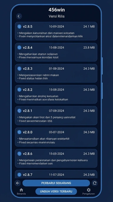 Riwayat Versi 456win untuk Pengguna Android