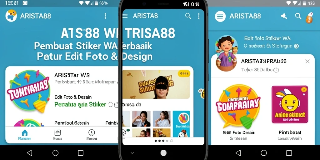 Tampilan antarmuka ARISTA88 yang memudahkan pembuatan stiker WA.