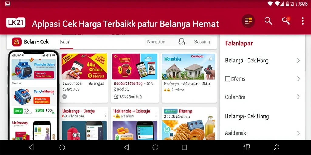 Tampilan antarmuka LK21 yang sederhana dan fungsional.