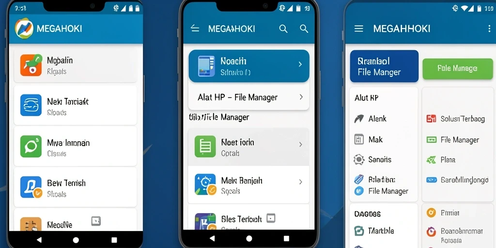 Antarmuka aplikasi MEGAHOKI yang memudahkan navigasi file.