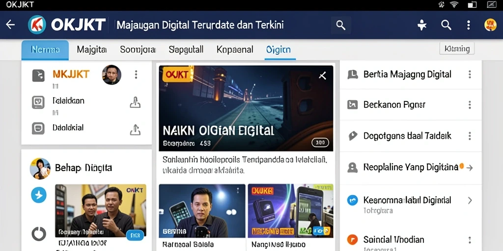 Antarmuka aplikasi OKJKT yang modern dan menarik.