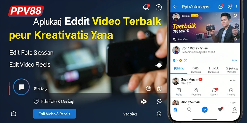 Antarmuka PPV88 yang menarik untuk Edit Video Reels.