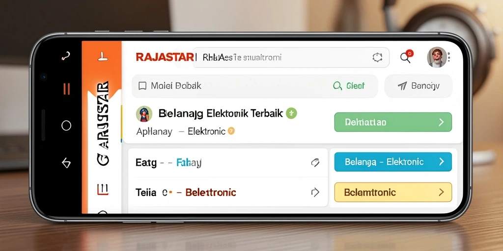 Tampilan antarmuka RAJASTAR yang memudahkan navigasi pengguna.