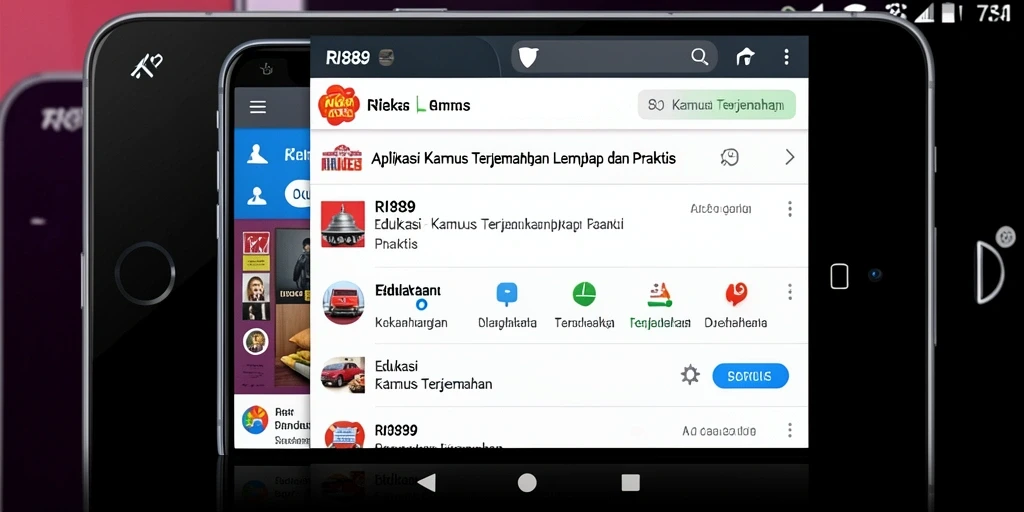 Antarmuka sederhana <strong>RI889</strong> yang memudahkan pencarian terjemahan.