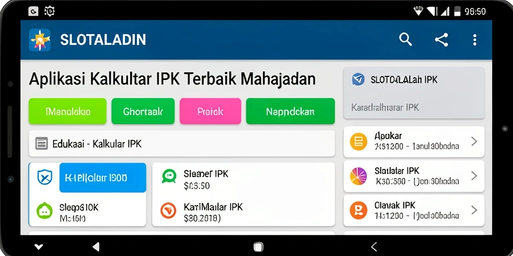 Antarmuka pengguna SLOTALADIN yang sederhana dan informatif.